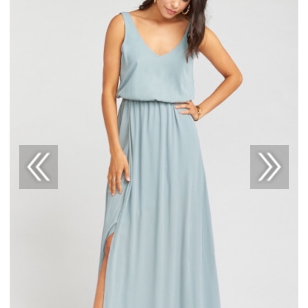 Show me your mumu silver sage bridesmaids dress